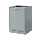 QS - 6D spodní skříňka, 1-dveřová, levá, 900x600x600, šedá